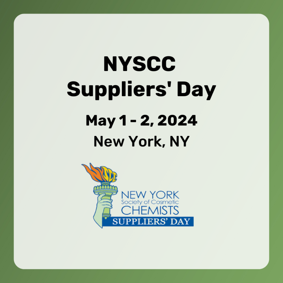 NYSCC Society of Cosmetic Chemist Suppliers Day 2024